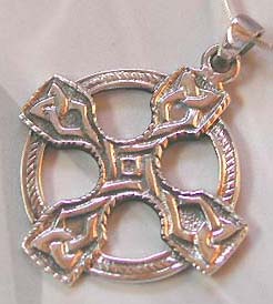 Silver jewelry supply wholesale celtic knot decor with cross pendant