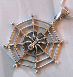 Cheap body jewelry supplier wholesale sterling silver spider pendant