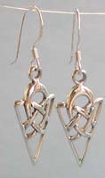 Wholesale Celtic jewelry, Celtic knot work design sterling silver earring