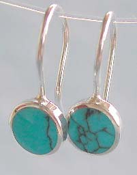 Wholesale turquoise earring, sterling silver jewelry manufactuer