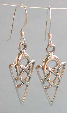 Wholesale Celtic jewelry, Celtic knot work design sterling silver earring 