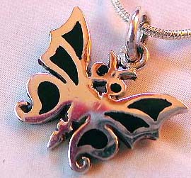 Wholesale teen body jewelry wholesale onyx butterfly pendant