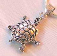 Silver jewelry charm supplier wholesale sterling silver turtle pendant
